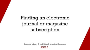 Finding an ejournal or magazine subscription
