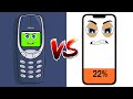 Nokia Battery vs Samsung Battery vs iPhone Battery Meme || Battery lowing animation