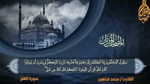 سورة الفتح مع الآيات للقاريء محمد شاهين