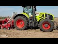 Трактор Claas Axion 930 и сеялка USF 1600 + Hawk + Poznaniak UNIA