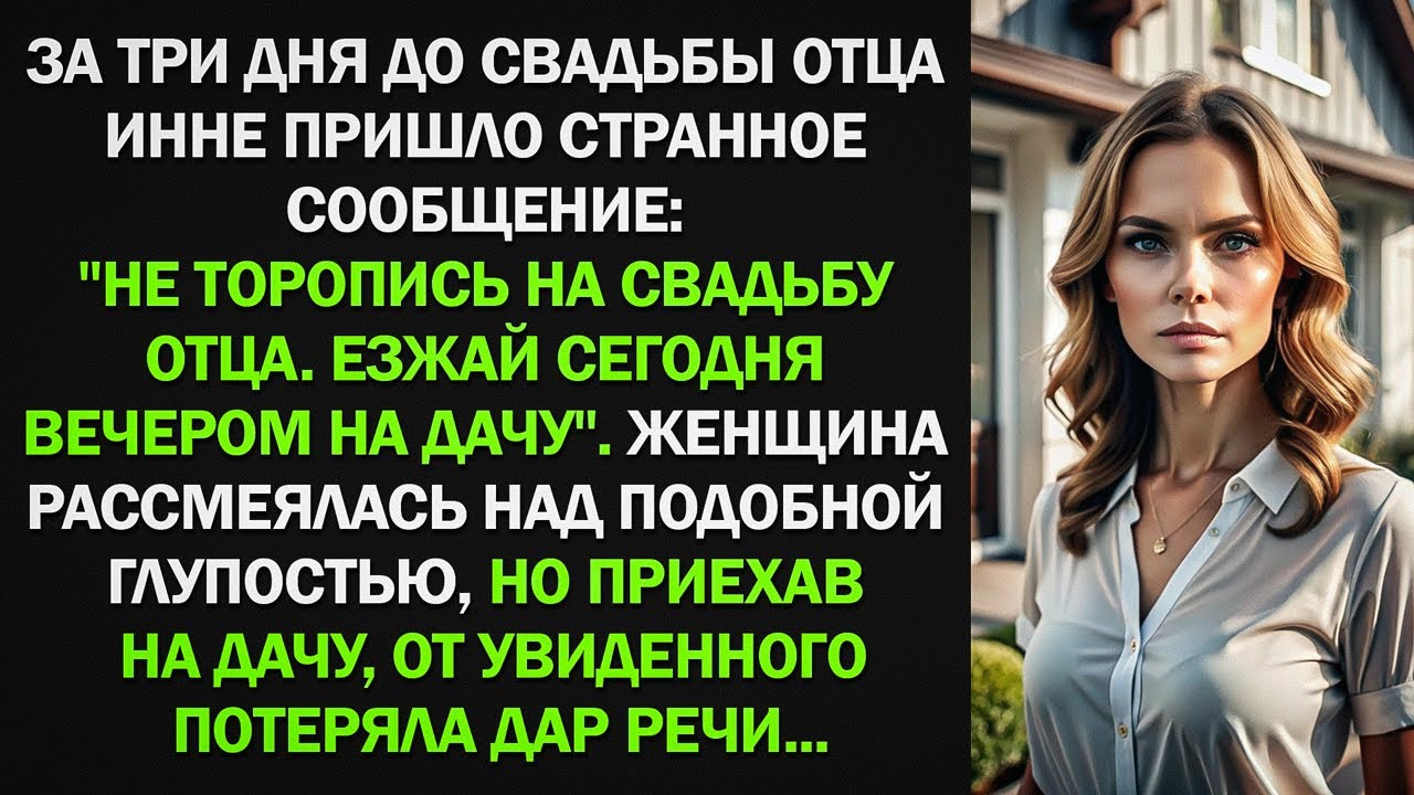 За три дня до свадьбы отца Инне пришло странное сообщение. Женщина рассмеялась над глупостью