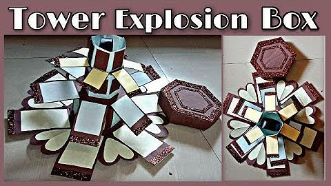 Tower Explosion box tuitorial for beginners / how to make hexagon explosion box