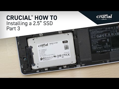 Part 3 of 4 - Installing a Crucial® 2.5" SSD: Install