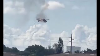 Rescue Chopper Burns - Crashes Into Building