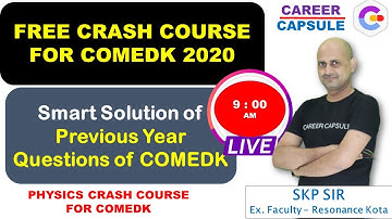 COMEDK 2020 CRASH COURSE, Physics-Previous Year Question Paper discussion of COMEDK| COMEDK 2020 L3