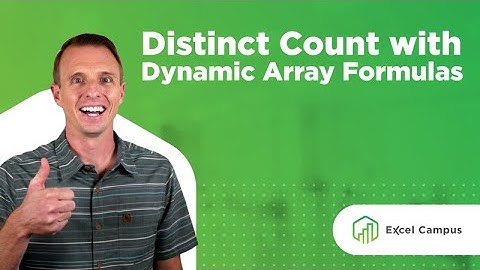 Distinct Count Report with Dynamic Array Formulas