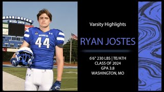 Ryan Jostes | 6'6 265lbs | TE/ATH | C/O 2024 | Wash. (MO) | Sophomore Varsity FULL Season Highlights