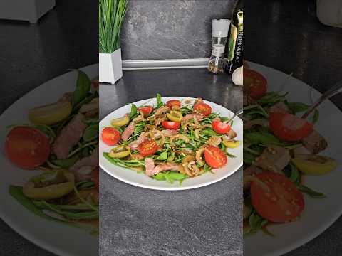 Салат с маринованным ростбифом. Подробности рецепта в ЗК #food #ростбиф
