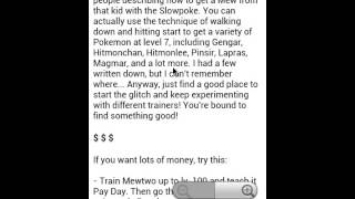 Pokemon Blue Cheats