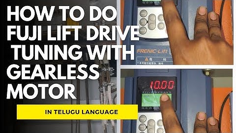 How to tune MRL motor  | Gearless motor tuning with fuji drive | MRL motor with fuji drive tuning