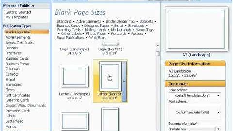 Publisher 2003 Tutorial Creating a Blank Publication 2007 Microsoft Training Lesson 1.5