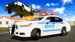 LEGO POLICE CHASE IN FLYING CAR! (Brick Rigs) screenshot 5