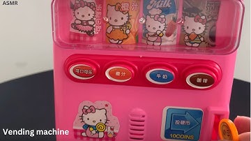 5 Minutes Satisfying with Unboxing Hello Kitty Vending Machine Toy Set | ASMR