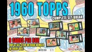 1960 Topps Complete Set Break!!! 3 Boxes 8 Cards Each !!!