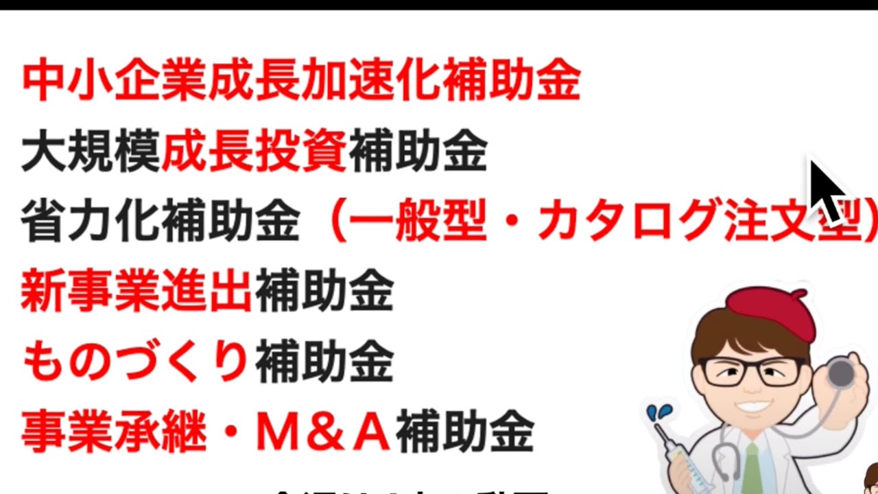 【総集編】成長加速化補助金・大規模成長投資補助金・省力化補助金（一般型・カタログ注文型）・新事業進出補助金・ものづくり補助金・事業承継・Ｍ＆Ａ補助金新着情報・総まとめ【マキノヤ先生】第2071回