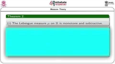 Notion of lebesgue measure and its basic properties (MAT)