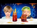 We Created a Real Underwater Lava Pool | Science Experiments for Kids with Sky and Finn