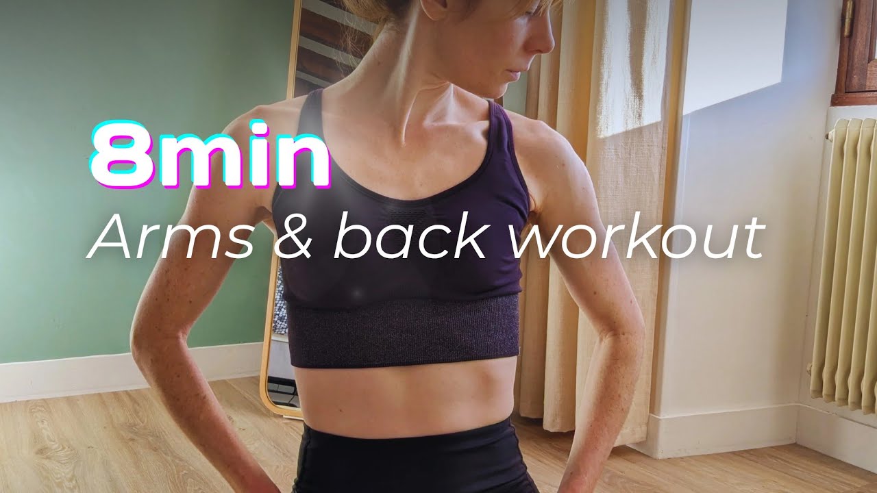 8 MIN ARMS & BACK WORKOUT NO EQUIPMENT / Séance bras et dos sans matériel 