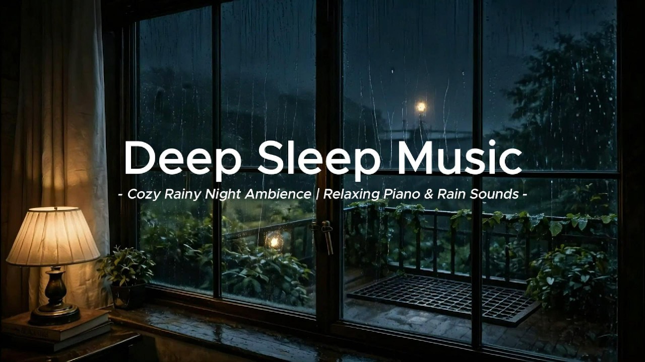 Deep Sleep Music: Relaxing Piano & Rain Sounds for Cozy Rainy Night Ambience