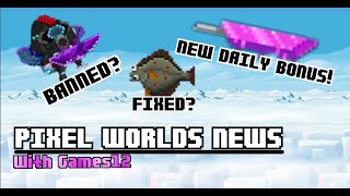 Pixel Worlds News | Dartan Banned, Fishing Fixed and New Daily Bonus Prize Leaked