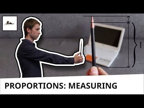 How to measure proportions with a pencil in drawing