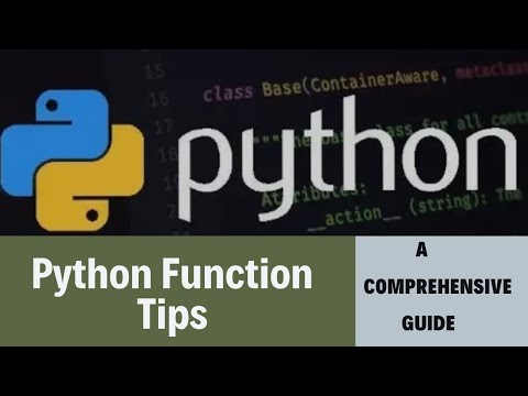 Tips Writing Functions in Python