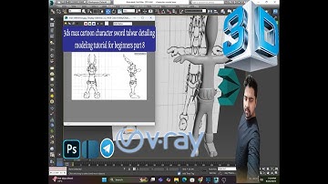 3ds max cartoon character support Talwar detailing modeling tutorial for beginners part 8