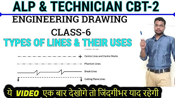 RRB ALP & TECHNICIAN RECRUITMENT 2018 || ENGINEERING DRAWING || TYPE OF LINES ANS THEIR USES ||