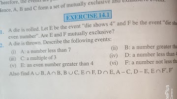 Chapter 14 probability class 11th maths ncert exercise 14.1 solutions hindi 