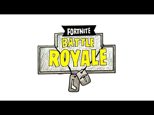 How To Draw The Fortnite Battle Royale Logo Youtube