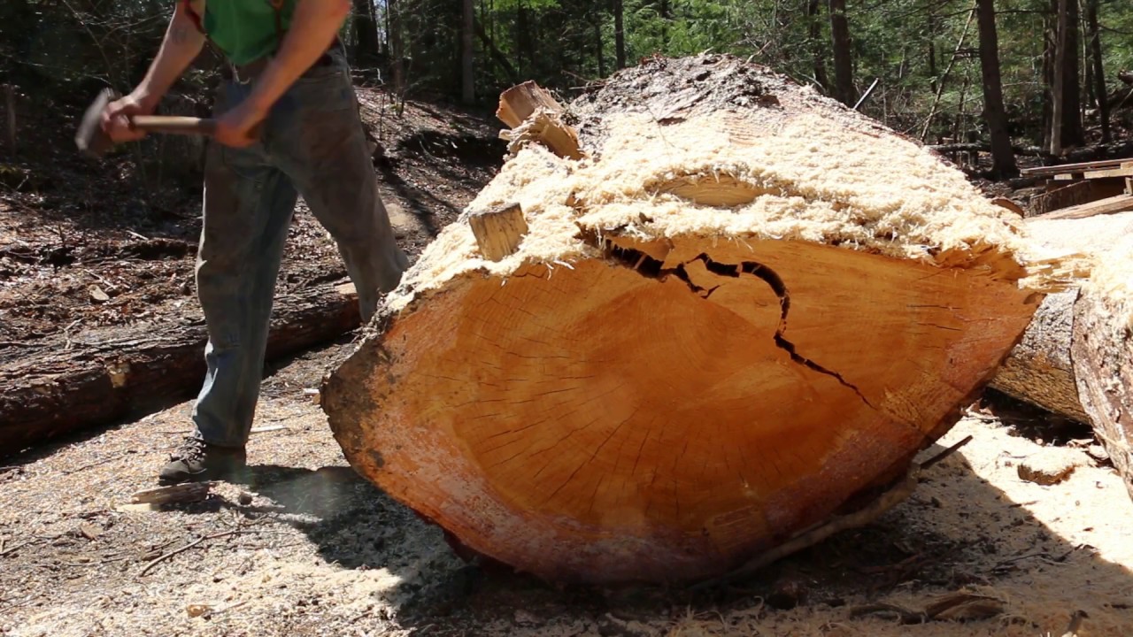 Acorn to Arabella – Journey of a Wooden Boat – Bonus Content: Splitting Log