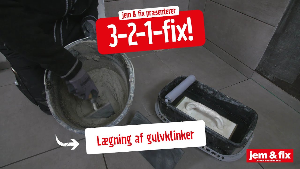 Lægning af klinker. se hvordan man lægger og fuger gulvfliser her ... Fliser badeværelse 60x60