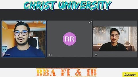 BBA fi & IB || PI & MP || UG|| Christ University || Round 3|| Mock Interview || vaibhav siddharth