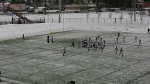 4th Quarter Notre Dame Calgary high school footbal...