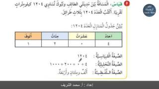 طرق كتابة الأعداد - رياضيات الصف الثالث الابتدائي