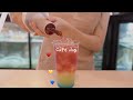 🌈rainbow drink🦄 | Seasonal Watermelon drink with can | cafe vlog