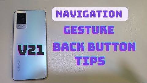 Vivo V21 Back Button Gesture | Navigation Setting