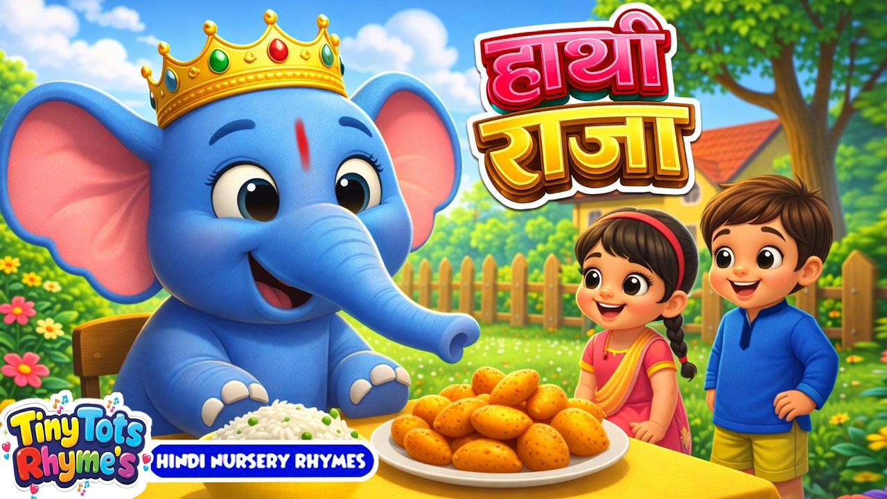 Hathi Raja Kahan Chale | Hindi Nursery Poems for Kids | Hindi Rhymes ...