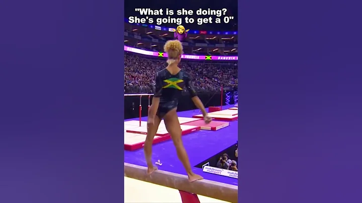 Looks like Simone found Danusia Francis funny🤭 #gymnastics #simonebiles #perfect10 #exhibition