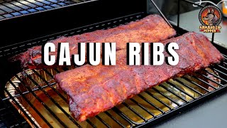 Cajun Ribs on Royal Gourmet Offset Smoker