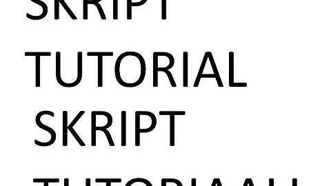 Skript tutorials #1 basics / Skript tutorial #1 perusteet