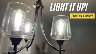Making Our House Fancier - Under $100 Chandelier Lighting Upgrade