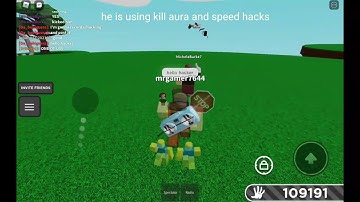 I found a hacker in slap battles (Roblox)