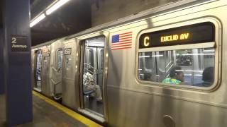 NYC Subway Special: Euclid Avenue-bound R160 (C) Entering & Leaving 2nd Avenue