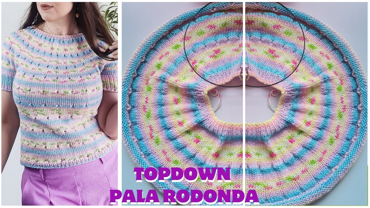 Como Fazer uma Blusa em TOPDOWN PALA REDONDA | Teoria