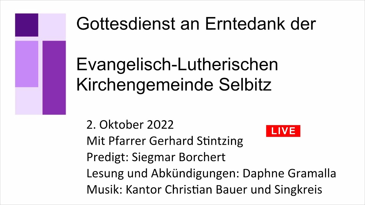 Gottesdienst am Sonntag, 2. Oktober 2022 zur MyWay-Woche - YouTube