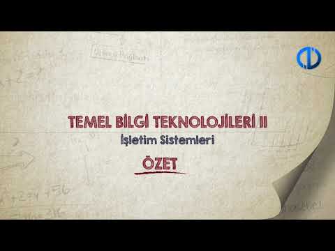 TEMEL BİLGİ TEKNOLOJİLERİ II - Ünite 1 Konu Anlatımı 1