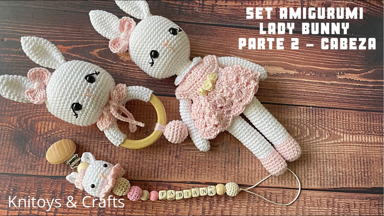 Muñeca Amigurumi Lady Bunny Set Bebé - Parte 2 Cómo tejer la cabeza