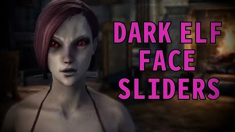 Dark Elf Face Sliders ESO