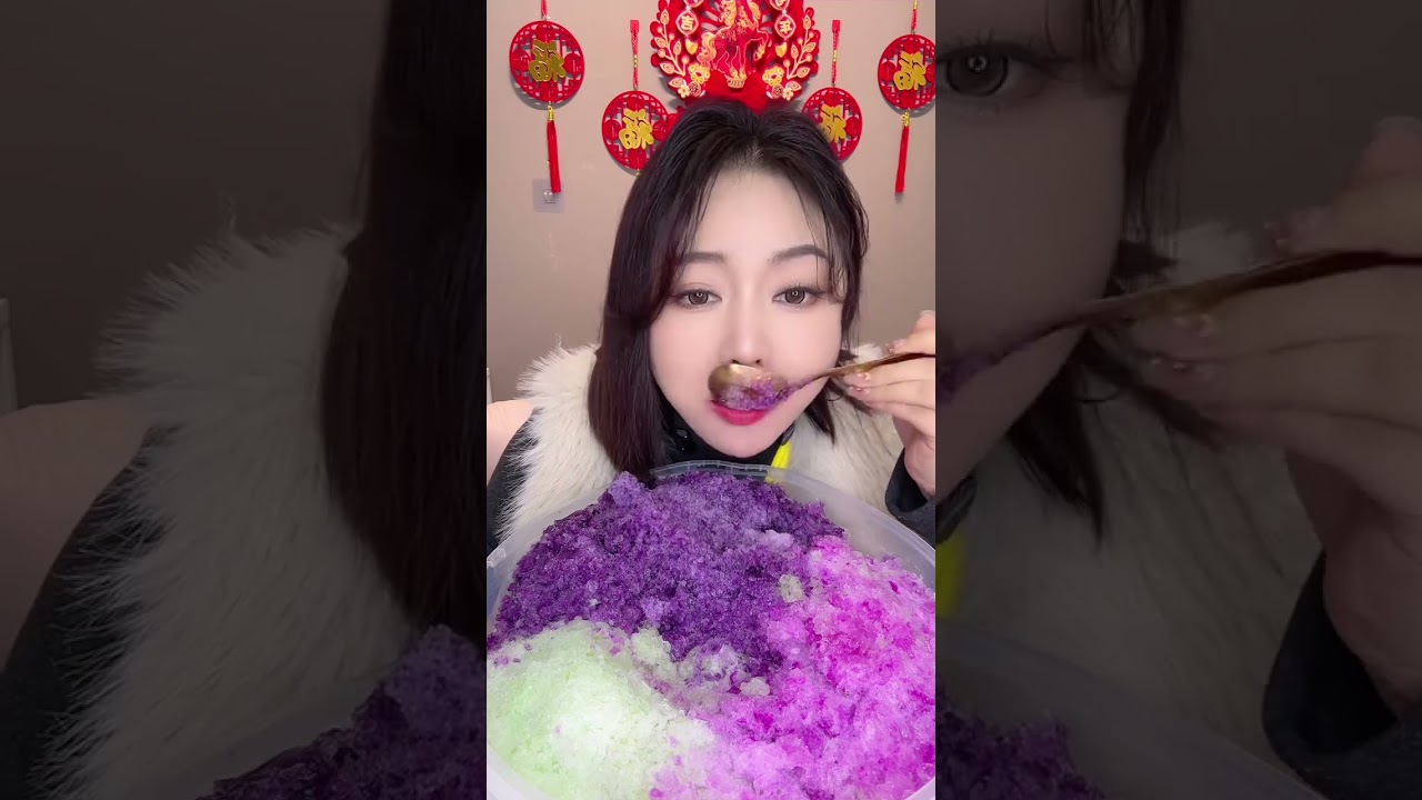 Three color hand shaved ice, more to come  Goodnight, sisters